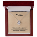 Mom Necklace Gift with Love Message