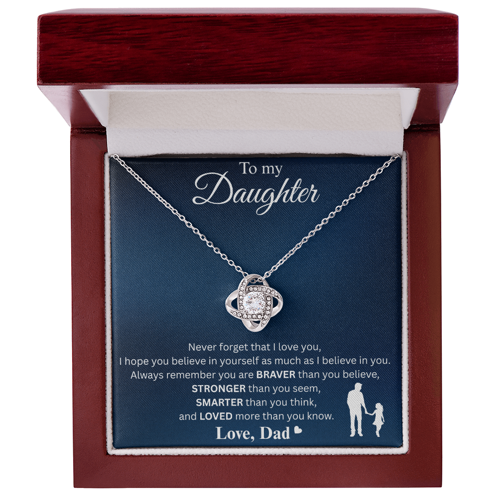 Dad to Daughter Necklace Gift Love!