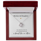 Mother Daughter Heart Necklace Gift
