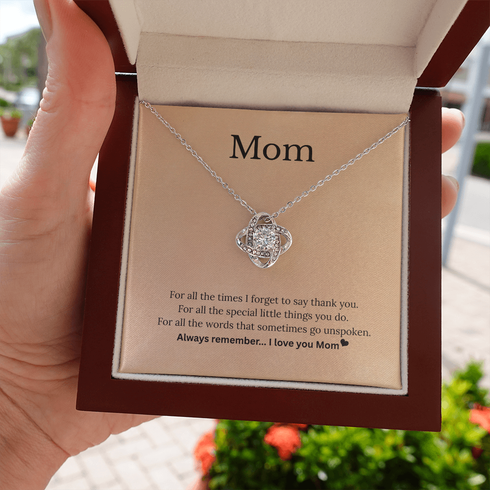 Mom Necklace Gift with Love Message
