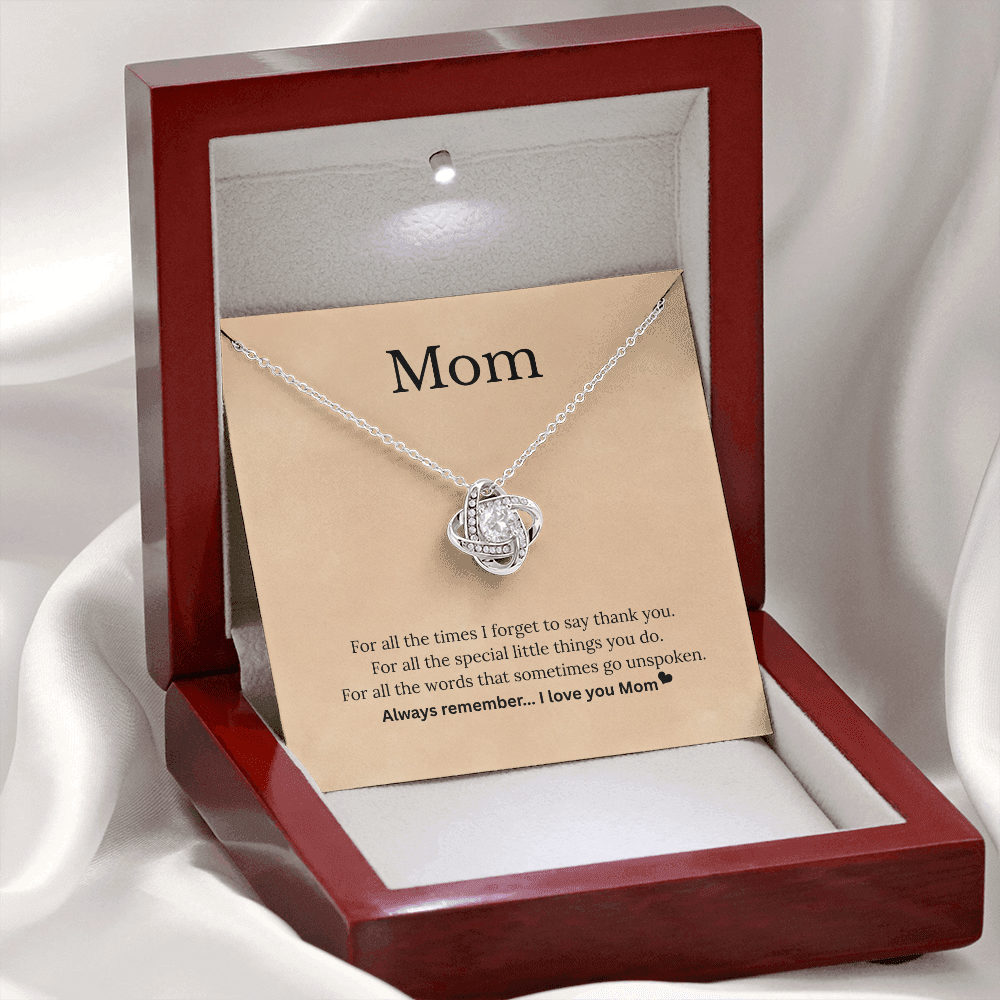 Mom Necklace Gift with Love Message