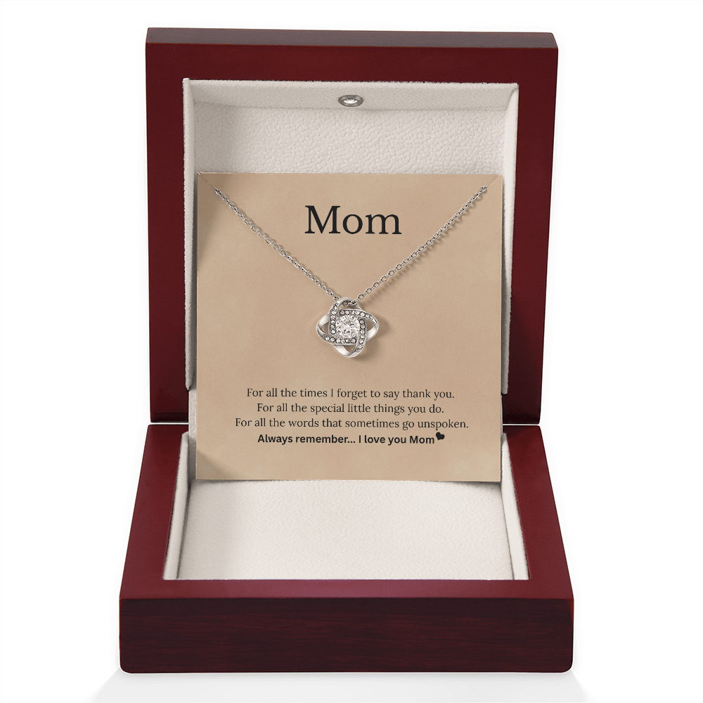 Mom Necklace Gift with Love Message
