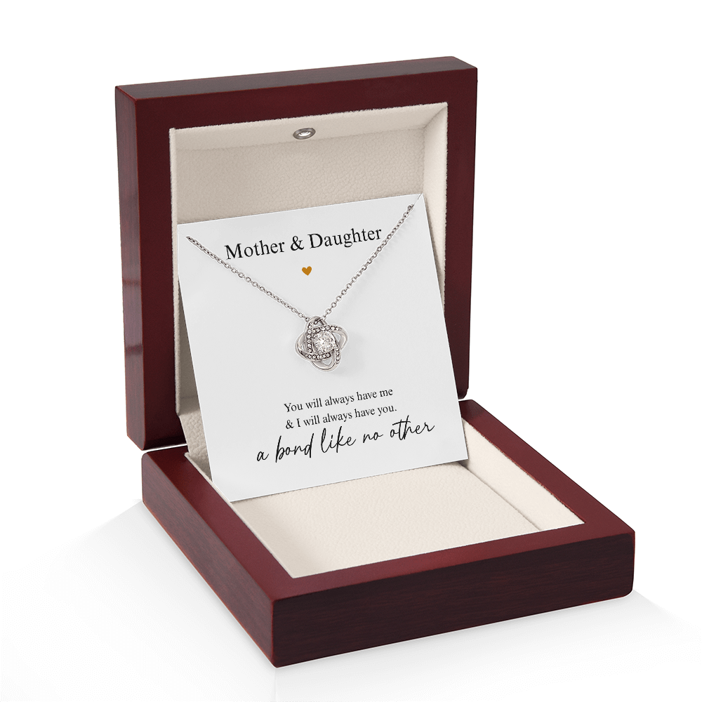 Mother Daughter Heart Necklace Gift