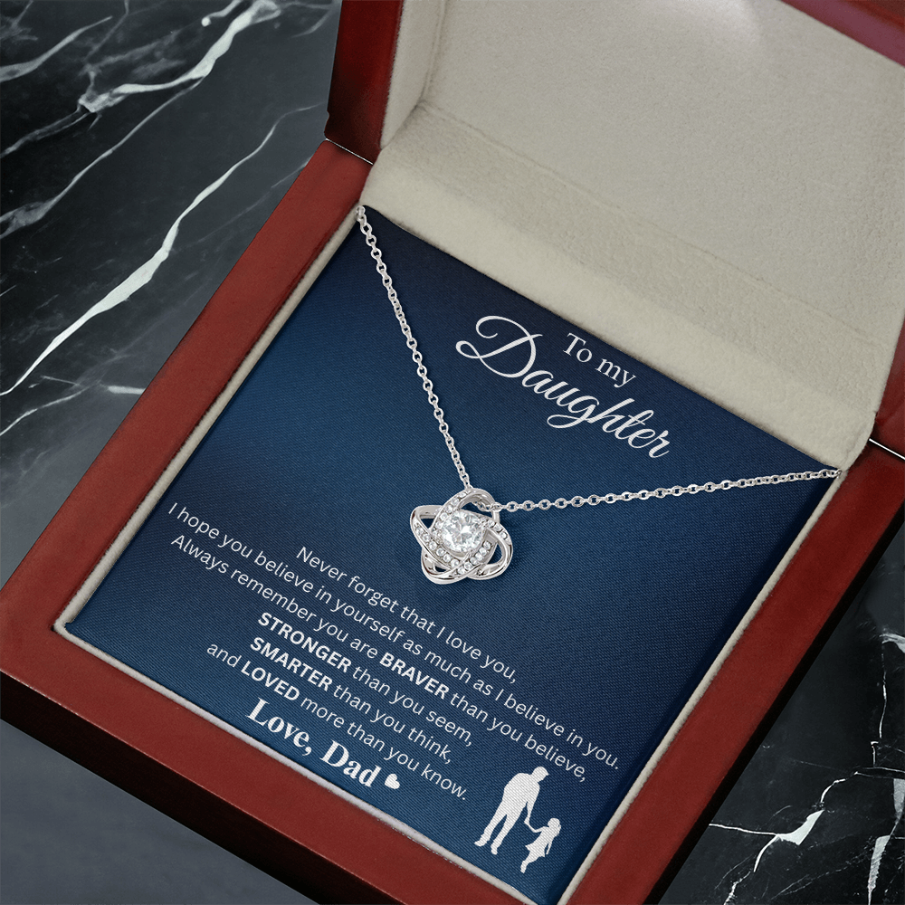 Dad to Daughter Necklace Gift Love!