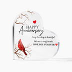 Cardinal Love Acrylic Plaque Accent