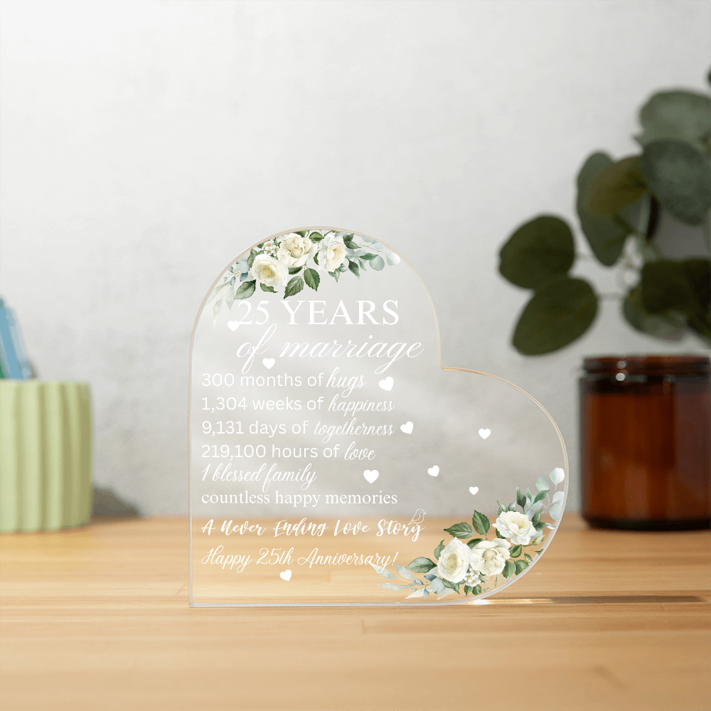 25th Anniversary Acrylic Love Decor