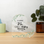 Elegant Floral Acrylic Plaque Decor
