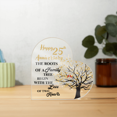 25th Anniversary Tree Acrylic Decor