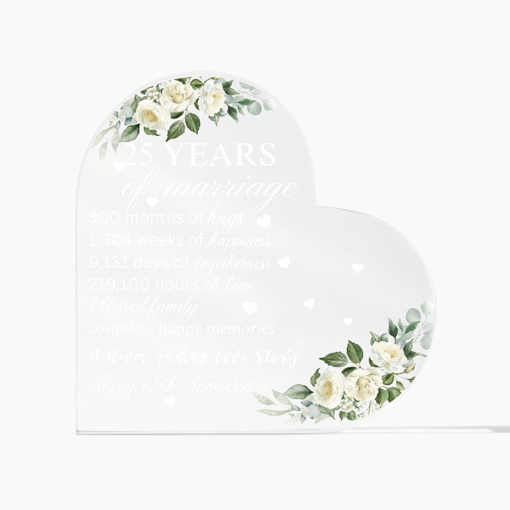 25th Anniversary Acrylic Love Decor