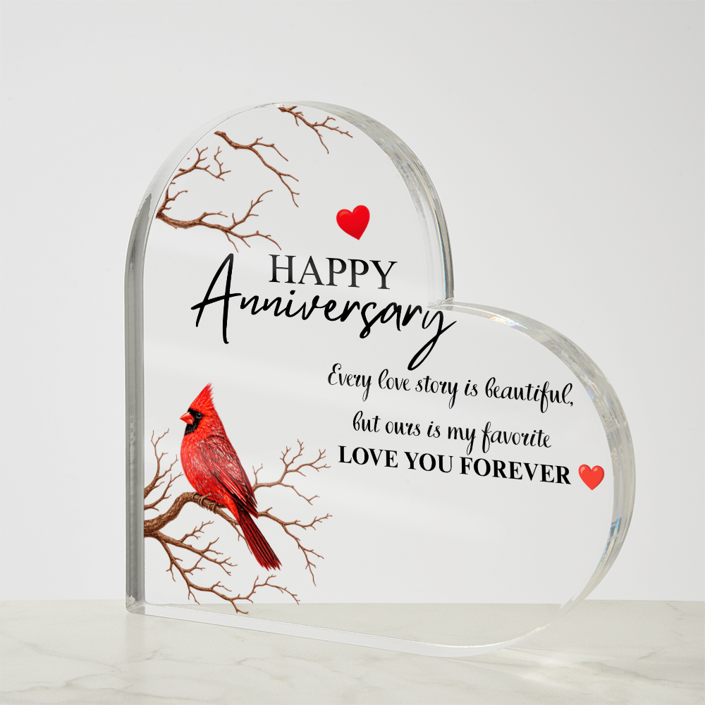 Cardinal Love Acrylic Plaque Accent