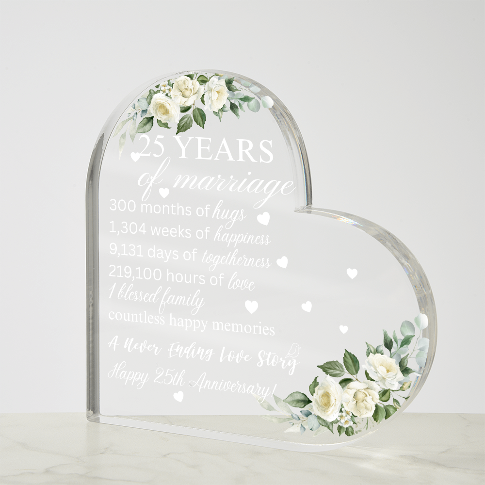 25th Anniversary Acrylic Love Decor
