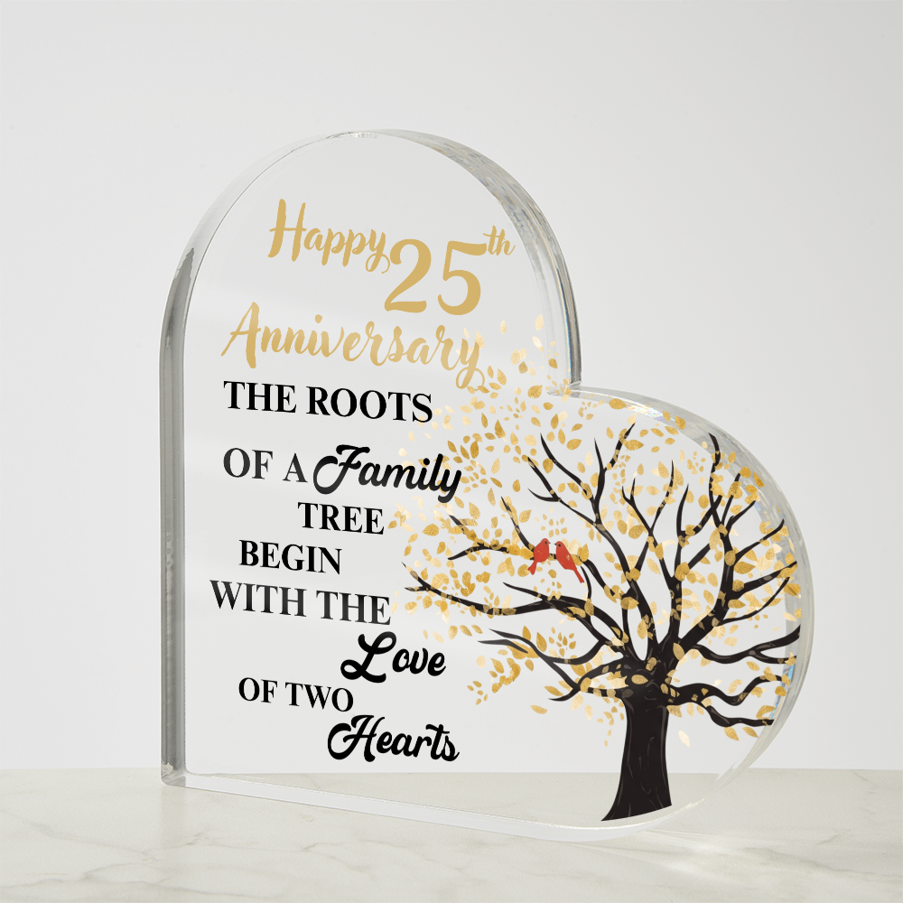 25th Anniversary Tree Acrylic Decor