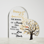 25th Anniversary Tree Acrylic Decor