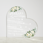 25th Anniversary Acrylic Love Decor