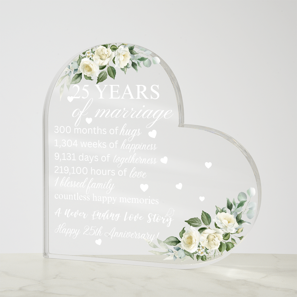 25th Anniversary Acrylic Love Decor
