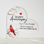 Cardinal Love Acrylic Plaque Accent