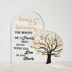 25th Anniversary Tree Acrylic Decor