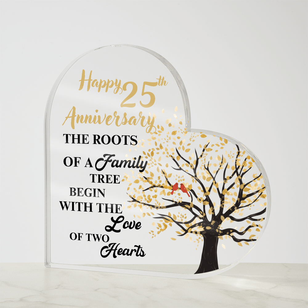 25th Anniversary Tree Acrylic Decor