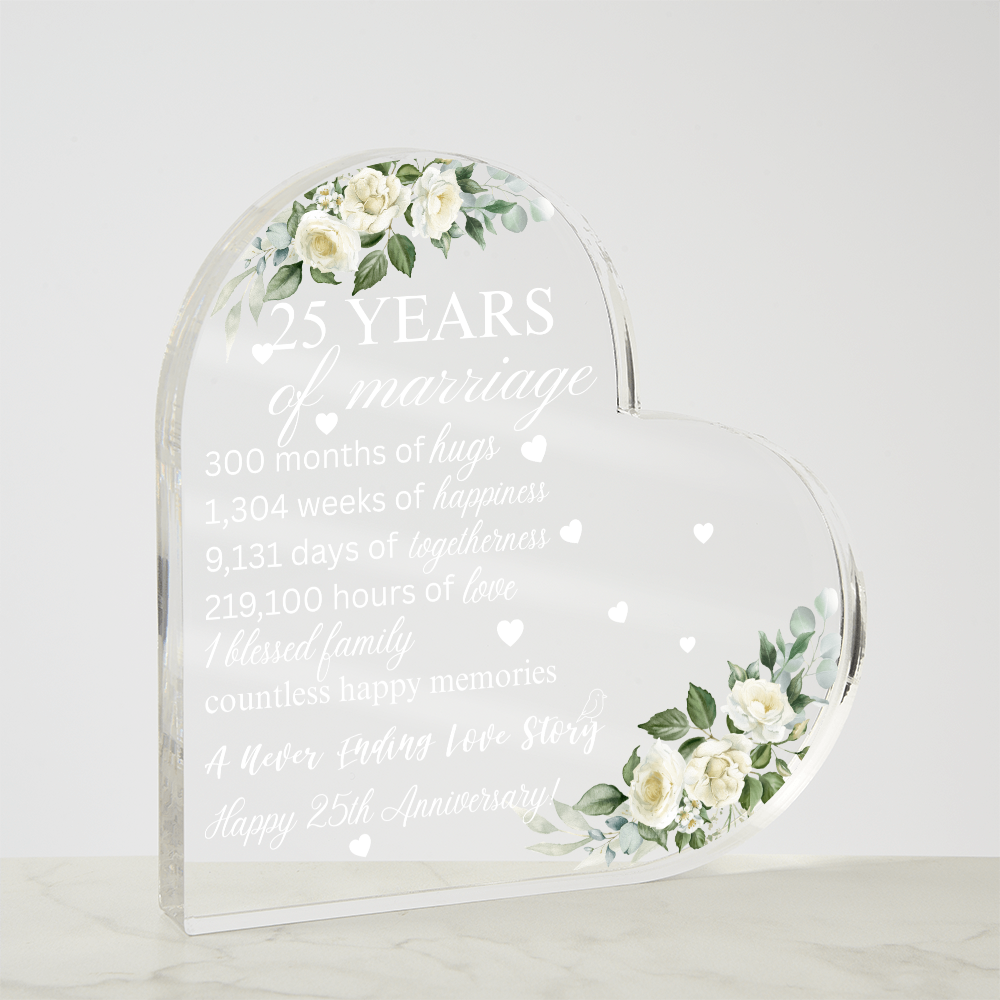 25th Anniversary Acrylic Love Decor