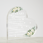 25th Anniversary Acrylic Love Decor