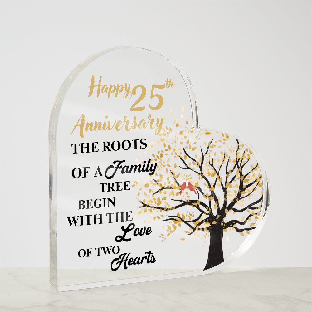 25th Anniversary Tree Acrylic Decor