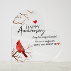 Cardinal Love Acrylic Plaque Accent