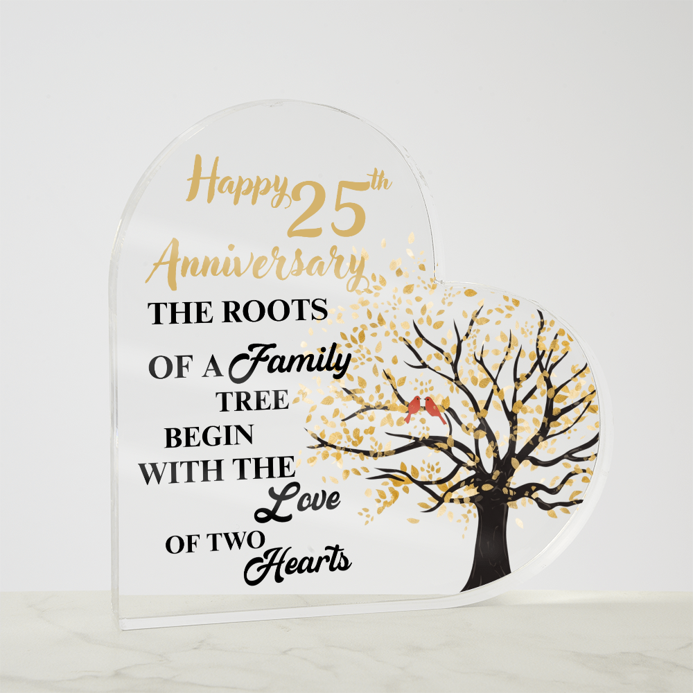 25th Anniversary Tree Acrylic Decor