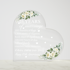 25th Anniversary Acrylic Love Decor