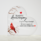 Cardinal Love Acrylic Plaque Accent