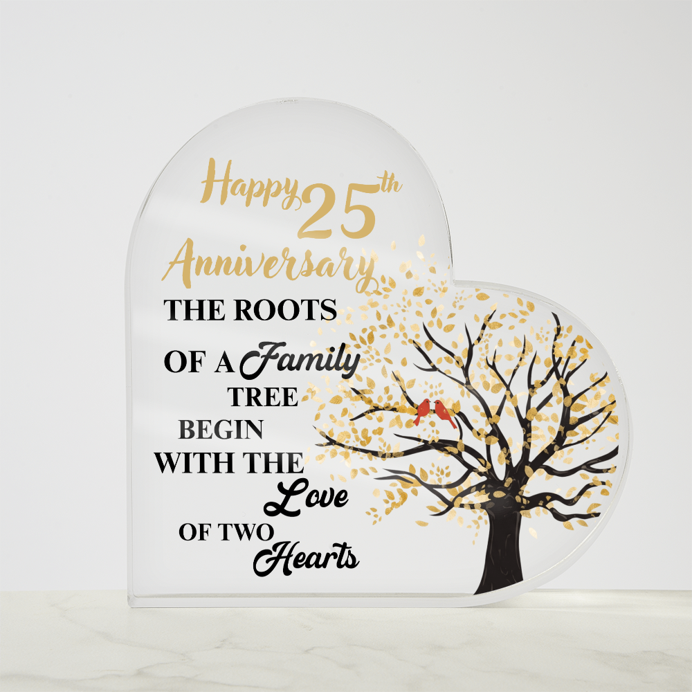 25th Anniversary Tree Acrylic Decor