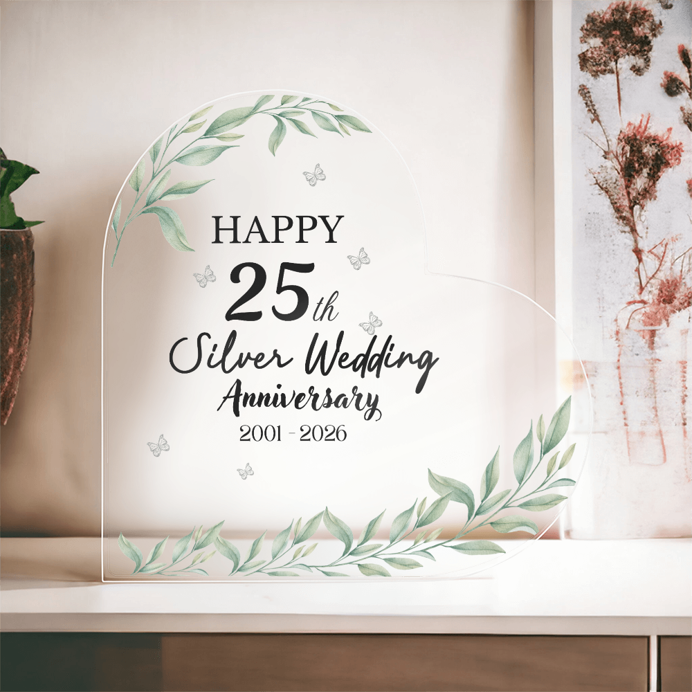 Elegant Floral Acrylic Plaque Decor