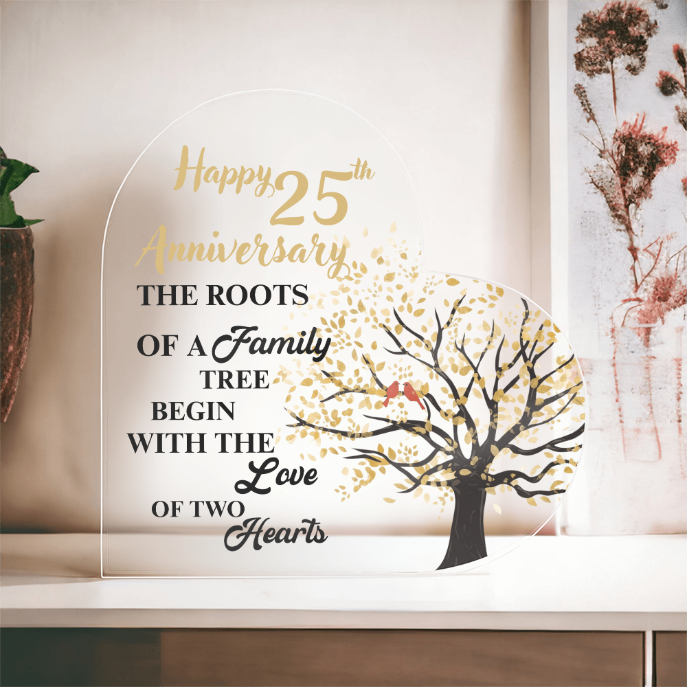 25th Anniversary Tree Acrylic Decor