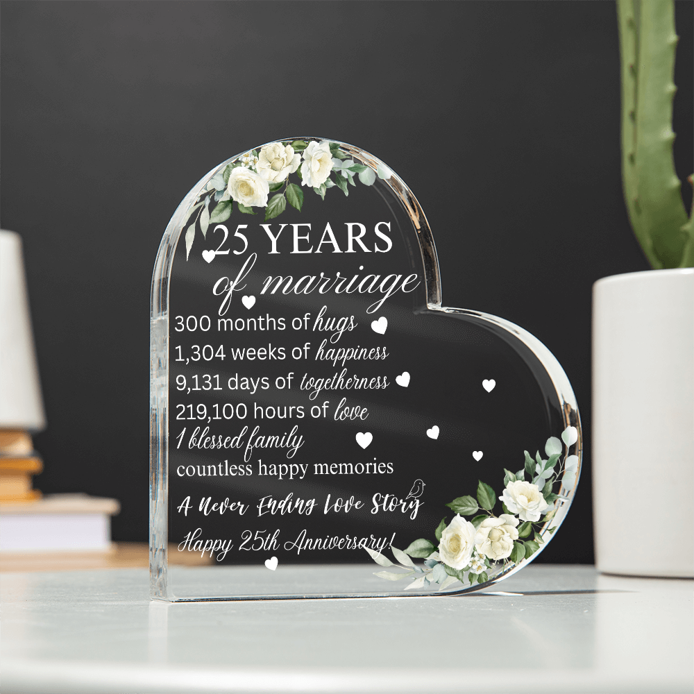 25th Anniversary Acrylic Love Decor