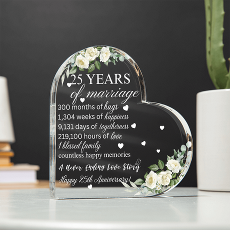 25th Anniversary Acrylic Love Decor