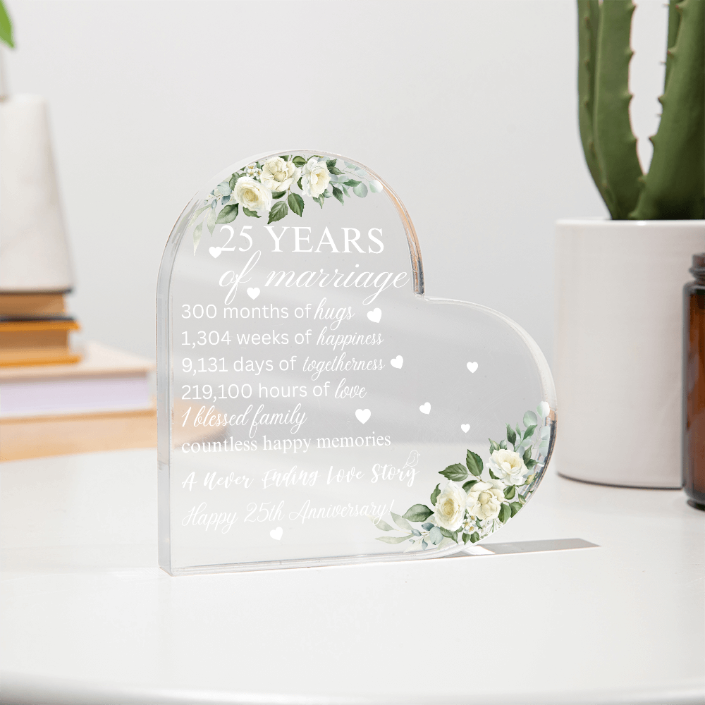 25th Anniversary Acrylic Love Decor