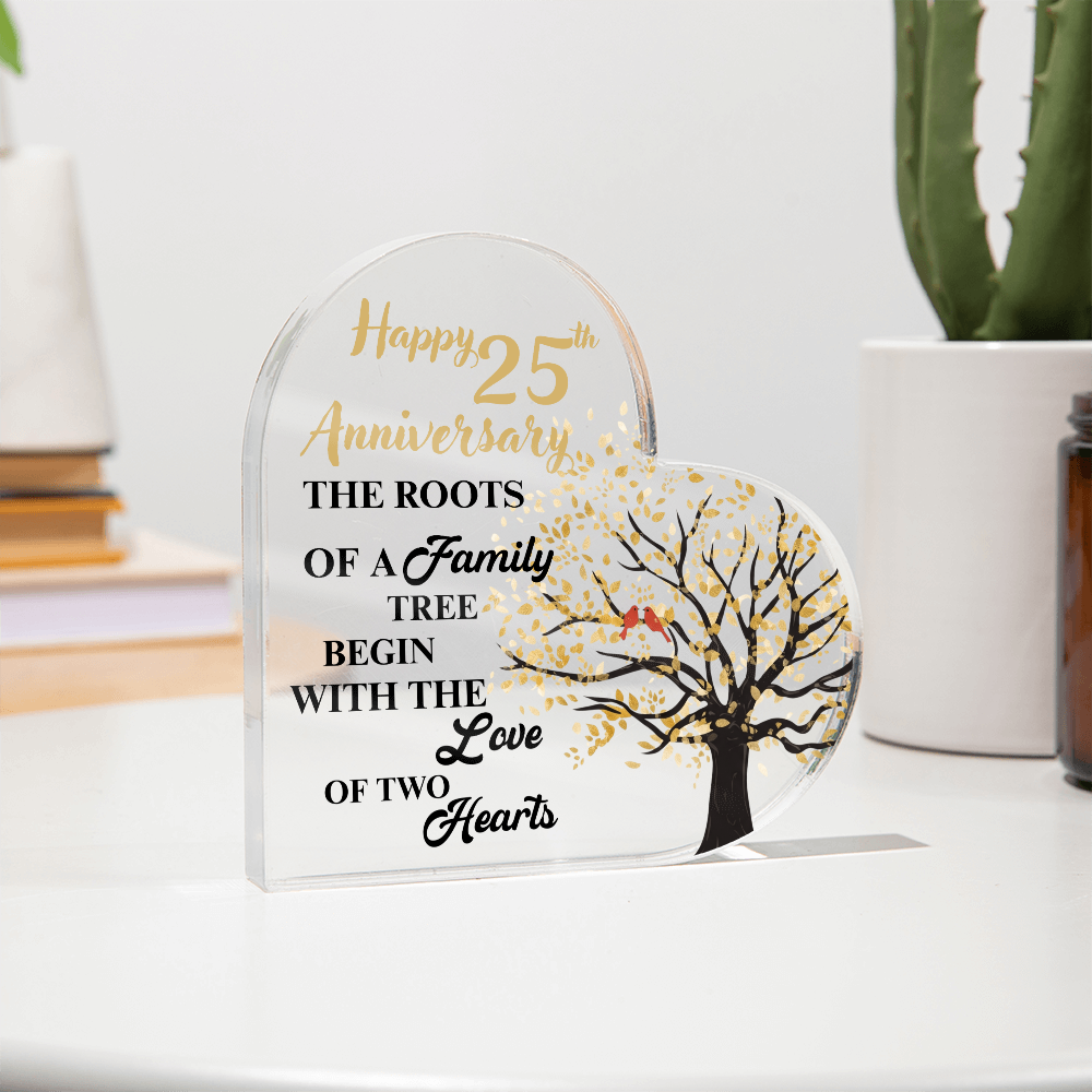 25th Anniversary Tree Acrylic Decor