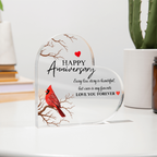 Cardinal Love Acrylic Plaque Accent