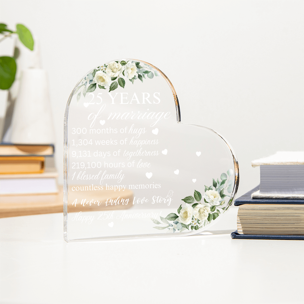 25th Anniversary Acrylic Love Decor