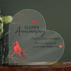 Cardinal Love Acrylic Plaque Accent