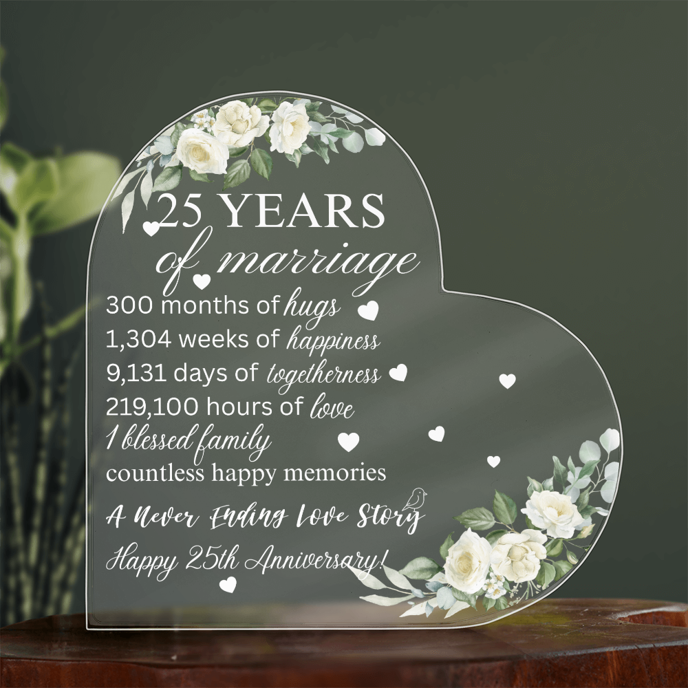 25th Anniversary Acrylic Love Decor