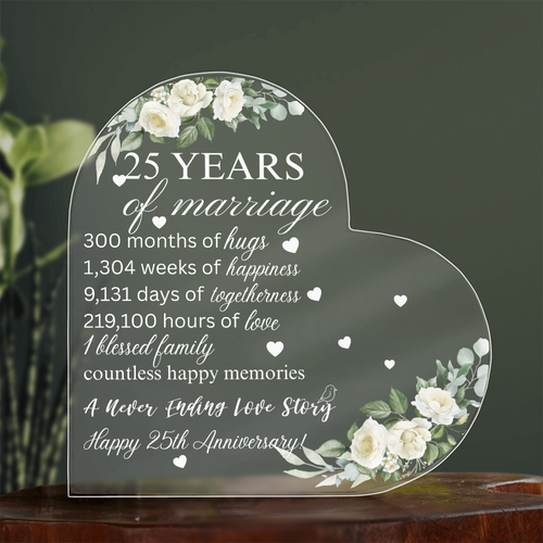 25th Anniversary Acrylic Love Decor