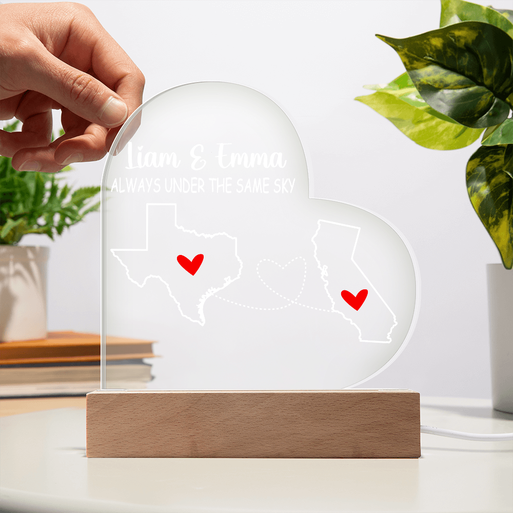 Personalized Acrylic Heart Plaque Gift