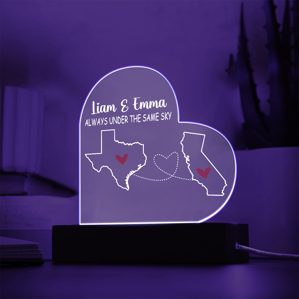 Personalized Acrylic Heart Plaque Gift