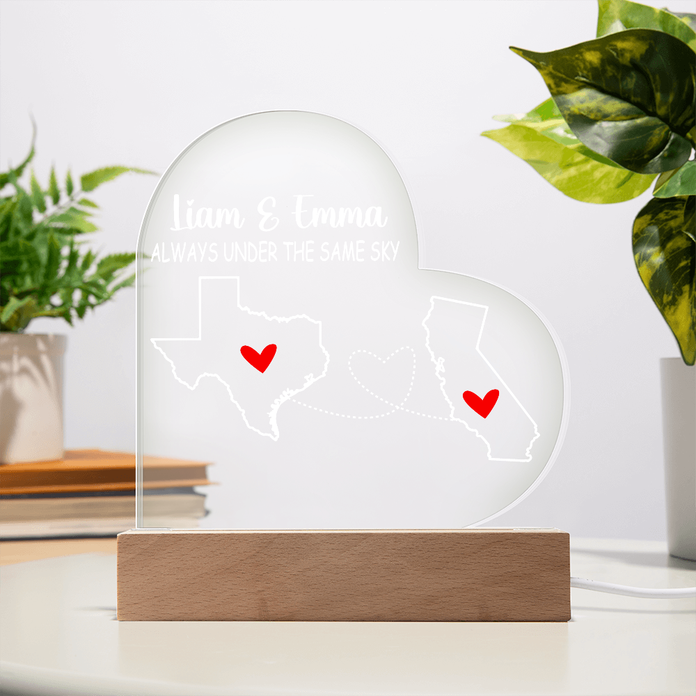 Personalized Acrylic Heart Plaque Gift