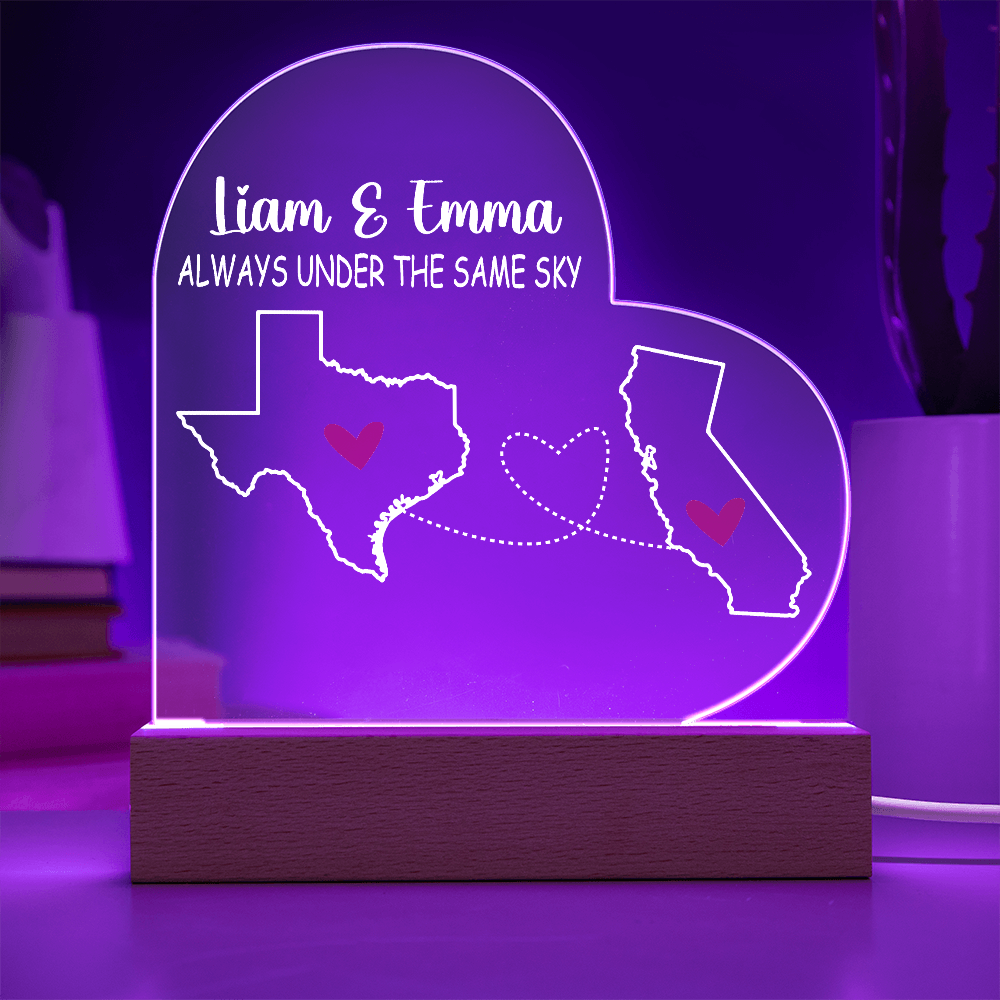 Personalized Acrylic Heart Plaque Gift