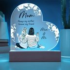 Mother Daughter Acrylic Heart Plaque Gift