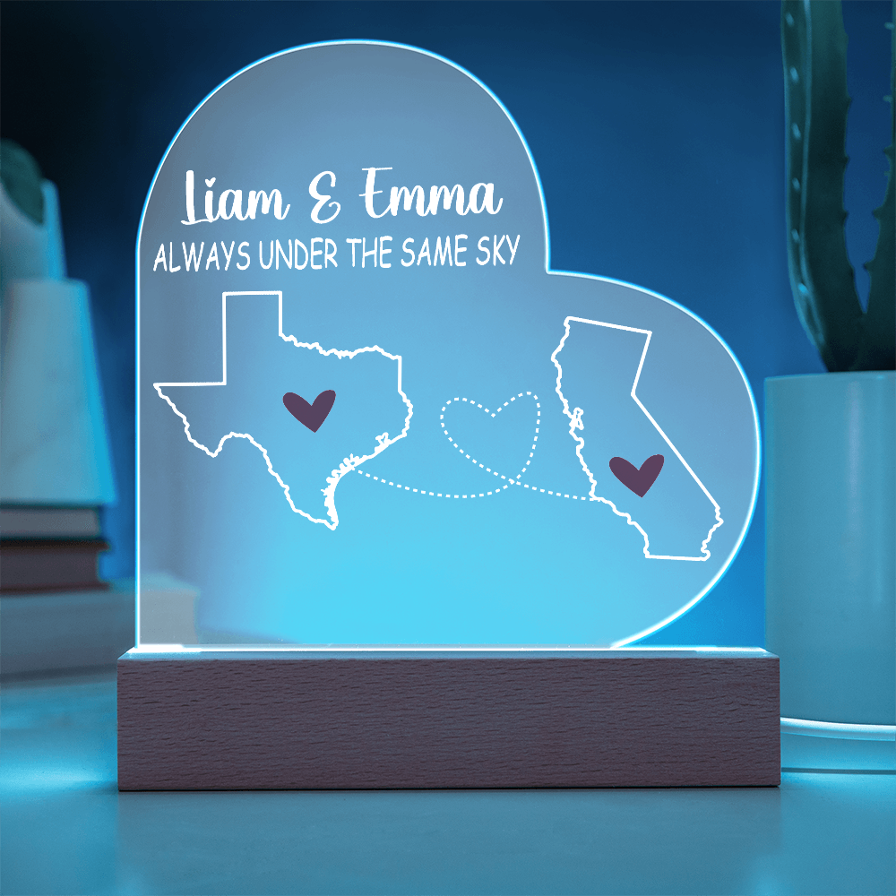 Personalized Acrylic Heart Plaque Gift