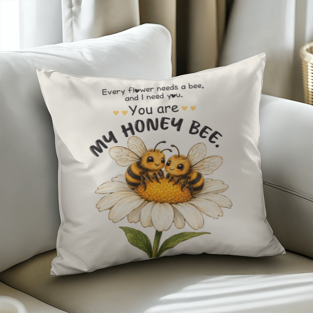 Honey Bee Couple Decorative Pillows