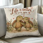 Turtle Love Decorative Pillow Cover