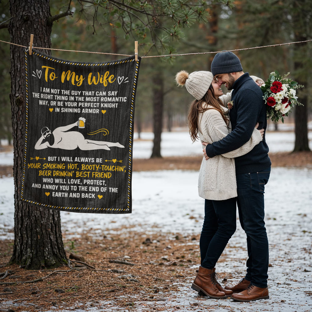 Romantic Husband Wife Throw Blanket